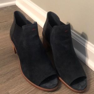 Navy Peep Toe Heels- only worn once!